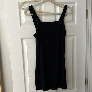 Reformation black knit mini dress